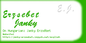 erzsebet janky business card