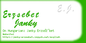 erzsebet janky business card